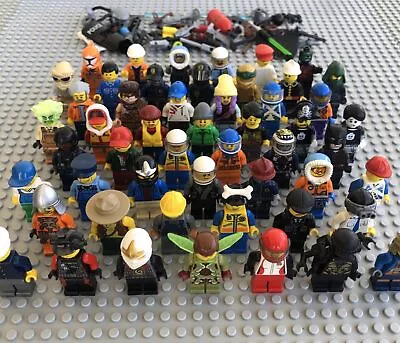 LEGO Bulk Mini Figures X 52. Mixed Bulk Lot + Weapons & Accessories. # 2. • $90