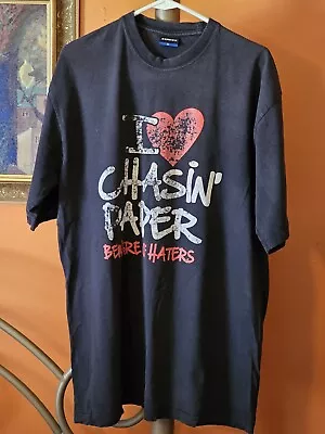 🚨🔥vintage I Love Chasin' Paper Beware Of Haters T Shirt Size Xl • $40