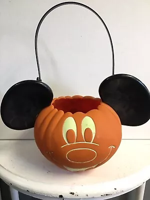 Disney Mickey Mouse Halloween Trick Or Treat Basket For Use Or Decorative • $12