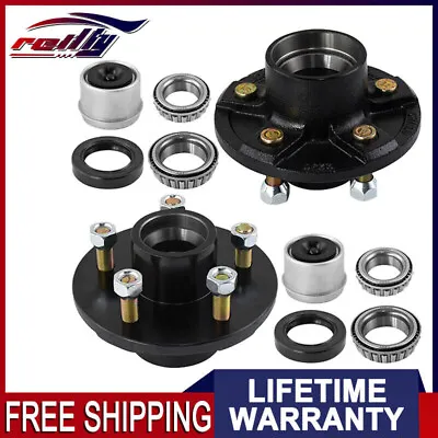 2 Trailer Idler Hub Kits 5 On 4.5 For 3500 Lbs Axle 5x4.5 5 Lug Trailer Hub Kit • $58.42