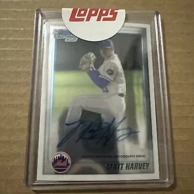 2010 Bowman Draft Chrome Prospects Matt Harvey RC Auto #BDPP84 New York Mets • $20