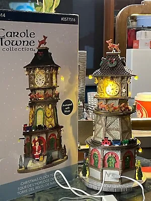 Christmas Clock Tower   Animated With Music   Santa Claus Tour   Read All Info. • $126.66
