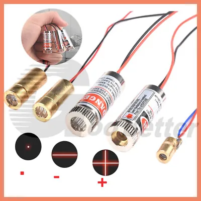 Laser Module Red Cross Hair Line Poin Dot Diode Focusable Lens 650nm 5mW 3V 5V • £2.63