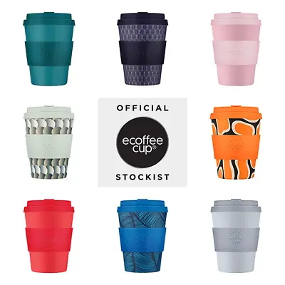 12oz 350ml Ecoffee Cup Reusable Eco Friendly Plant Based Coffee Cup • £13.95