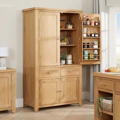 Cheshire Limed Oak Large Kitchen Larder Pantry Cupboard - Storage Cabinet - LR60 • £899