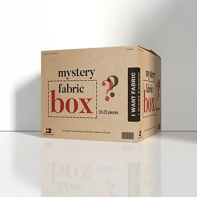 Fabric Remnant Bundle Mystery Mix Box -  Craft Material Hobby - 20-25 Pieces • £17.99