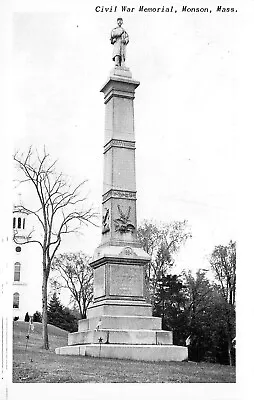 #h4313   Monson  Ma.      Postcard    Civil War Monument • $5.99