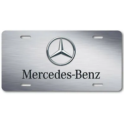 Mercedes Inspired ART Aluminum On Steel Look Car Auto Vanity License Plate • $16.65