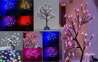 £6.99 • Buy Christmas Lights Battery 24 LED Cherry Blossom Tree Light 35cm Bulbs Home Decore