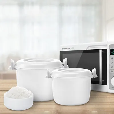 Microwave Oven Rice Cooker Multifunctional Food Steamer Pot Bento Lunch Box YK • $10.77