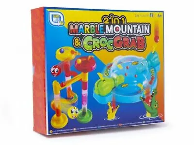 Marble Run Race Set Construction Building Blocks Kids Toy Croc Game Track • £7.75
