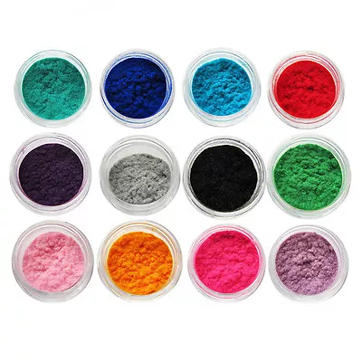 Fuzzy Flocking Velvet Nail Dust Colorful Nail Art Chrome Pigment Decors Powder • $5.16