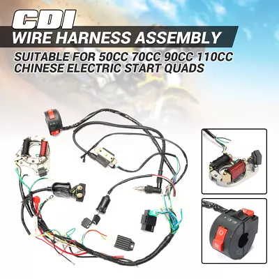 50CC 70CC 90CC 110CC CDI Wire Harness Assembly Wire Kit ATV Electric Start Quad • $31.34