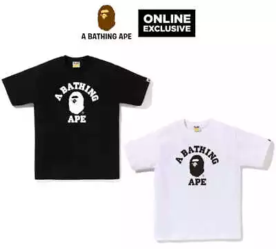 A Bathing Ape Online Exclusive Men's T-Shirt 2023 AW Model BICOLOR COLLEGE Motif • $99.99