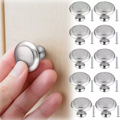 £9.48 • Buy 2-40Pcs Large Door Knobs Cabinet Handles Cupboard Drawer Kitchen Stainless Steel