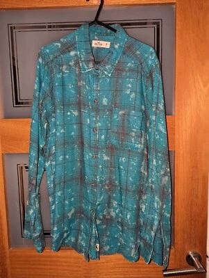 £5.99 • Buy Hollister Check Shirt Womens Plaid Size Medium 12 Blue