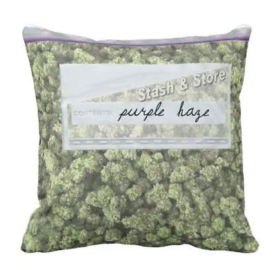 Baggie Of Weed Design Sofa Decor Soft Knit Pillow CASE 14  USA - PERSONALIZE • $19.99