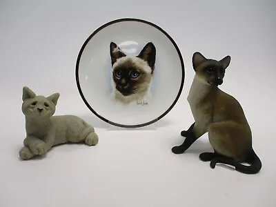 Siamese Cat Bundle Coalport Plate Leonardo Collection / Quarry Critters Figurine • £25