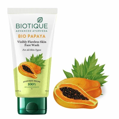 £10.92 • Buy Biotique Bio Papaya Visibly Flawless Skin Face Wash, All Skin Types,150ml