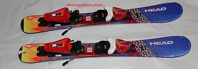 NEW 2024 Head Monster Skis Kids Skis 87cm + JRS 4.5 GW Size Adjustable Bindings • $179.99