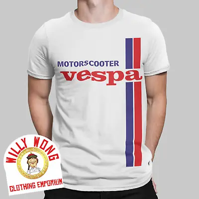 Motor Bike Scooter Vespa T-shirt White Trendy Retro Tee Top Cafe Racer Uk Biker • £6.99