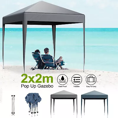 Pop Up 2x2M Gazebo Marquee Canopy Outdoor Garden Party Wedding Tent Waterproof • £47.99