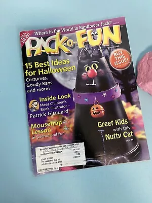 Pack-O-Fun October 2005 Craft Magazine-15 Halloween Projects-Cat/Mousetrap Lesso • $10.75