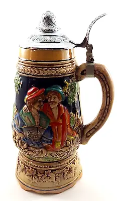 Vintage Toyo Japan Beer Stein Musical Pewter Lid 10  Tall ~ Plays When Lifted • $19.99