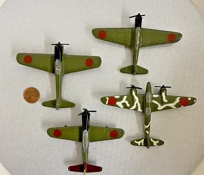 Set Of 4 Diecast Metal Japanese Planes WW2 • $14.98