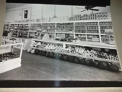 Vtg Matted Photo Interior Food Market Grocery Store Unknown? Helena Montana Prnt • $15.95