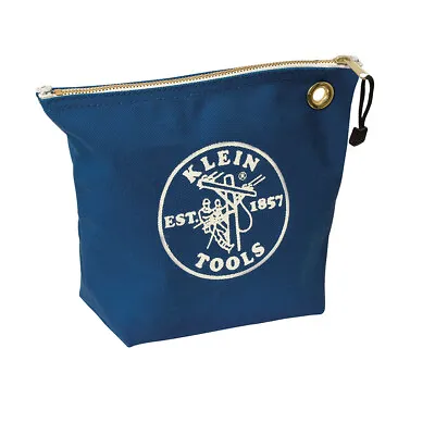 $17.95 • Buy Klein Tools 5539BLU Zipper Bag, Canvas Consumables Tool Pouch, Blue