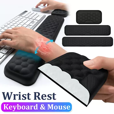 Keyboard & Mouse Wrist Rest Pad Set-Gel Support Cushion With Memory Foam Comfort • $10.02