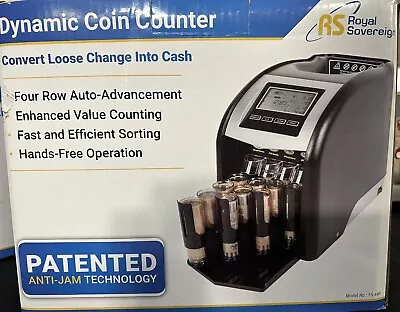 Royal Sovereign Electric Coin Money Sorter 4 Row Commercial Counter FS-44P • $149.99