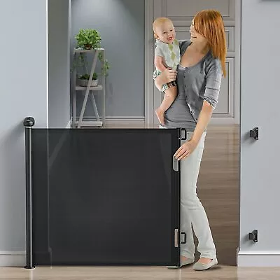 Retractable Baby Pet Gate Child Toddler Safety Gate For Stairs Doorways Hallways • $69.99