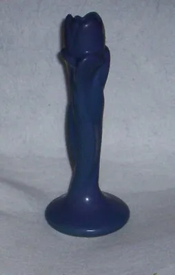 Van Briggle Pottery Purple Blue Tulip Bud Vase Candle Stick Holder 8” • $64.99