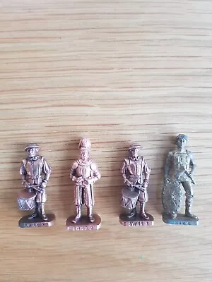 Collectable Kinder Surprise 4 X Metal Soldiers Mini Figures Bundle • £7