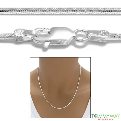 925 Sterling Silver Diamond Cut Snake Chain Necklace (Choose Width And Length) • $15.58