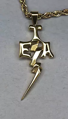 Elvis Tribute Artist ETA Gold Overlay Pendant 20  Necklace Superior Quality New • $29.95