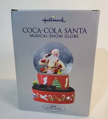 Hallmark 2001 Coca-Cola Santa Christmas Musical Snow Globe Moving Train • $24.99