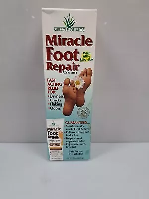 Miracle Foot Repair Cream 60% Ultra Aloe For Dry Cracks Itch Odor Paraben-Free • $17.19