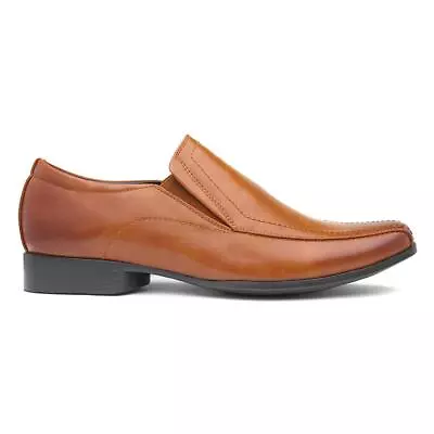 Beckett Mens Shoes Tan Adults Slip On Formal Size UK 6789101112 • £19.99