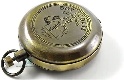 $16.08 • Buy Compass Pocket Antique Brass Outdoor Hiking Hunting Survival Tools Boyscout