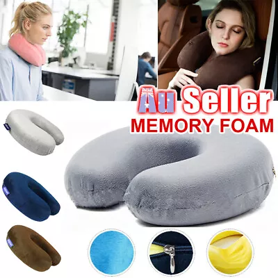 $14.95 • Buy Support U Shaped Airplane Memory Foam Cushion Washable Travel Neck Pillow