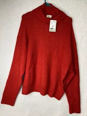 H&M Chunky Knit Turtleneck Red Sweater XL • $15