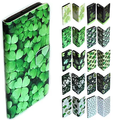 For Nokia Series - Shamrock Clover Theme Print Wallet Mobile Phone Case Cover #2 • $13.98