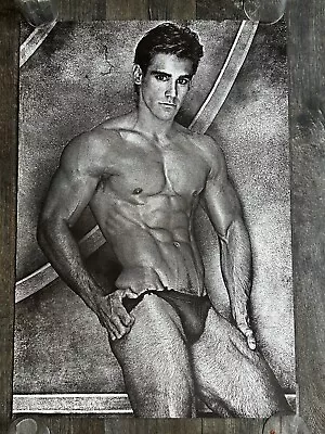 Hot Guy Vintage Poster Kal Gay Interest Male Model Muscular In A Speedo Beefcake • $32