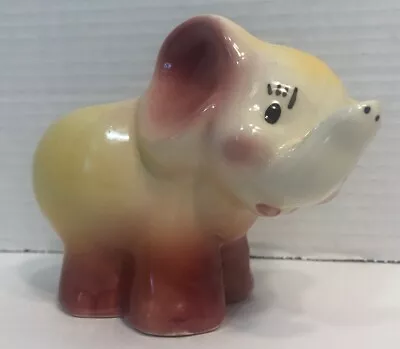 Vintage Kitsch Hand Painted Pink And Yellow Ombre Elephant Animal Planter • $31.47