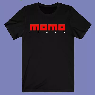 Momo Wheel Logo Men's Black T-shirt Size S-3XL • $20.99