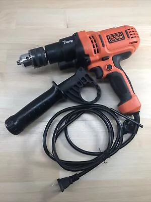 BLACK+DECKER 1/2 Inch Electric Drill 7.0 Amp DR560  Chuck Key Handle Corded • $13.95