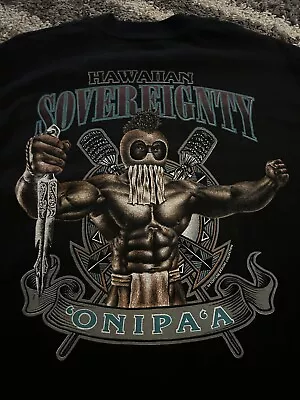 Vintage Hawaiian Strength Warrior Onipa’a 90s Hanes Sovereignty XL Black • $60